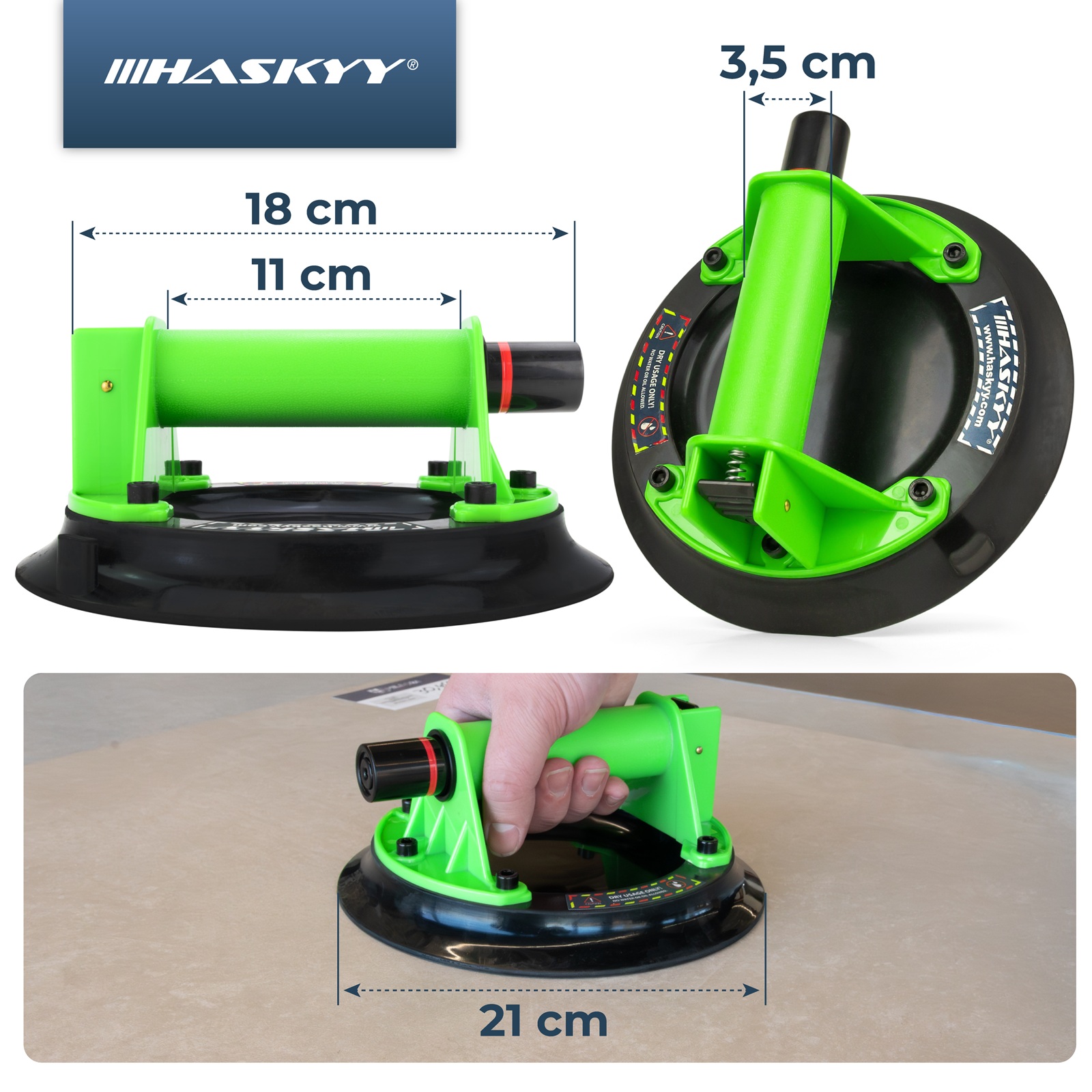 Haskyy Saugheber Glasheber Vakuumheber Glassauger 225kg