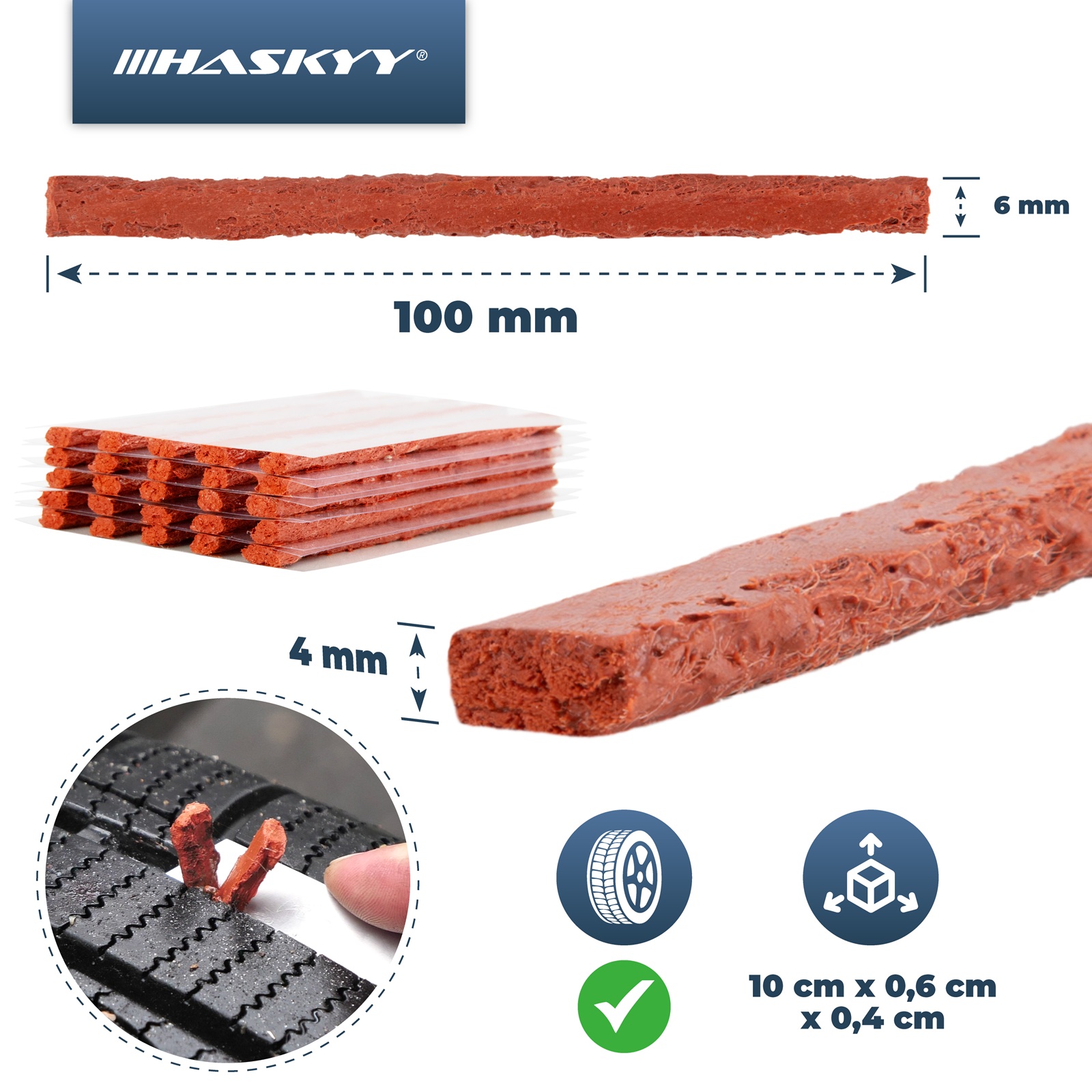 HASKYY Auto PKW Reifenreparaturset 47-tlg Reifen Reparatur Set