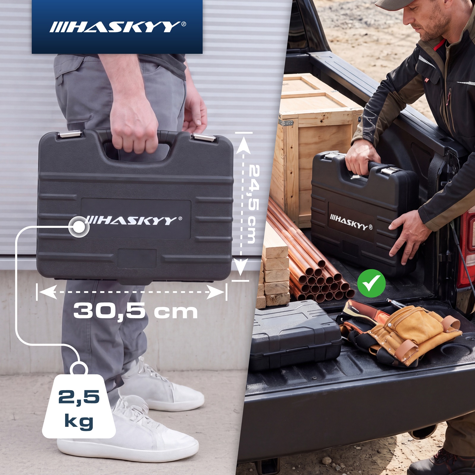 HASKYY Ratschenschlüssel Ring Maul Ratsche Schlüssel Satz 8-19 mm Werkzeug Set 12 tlg
