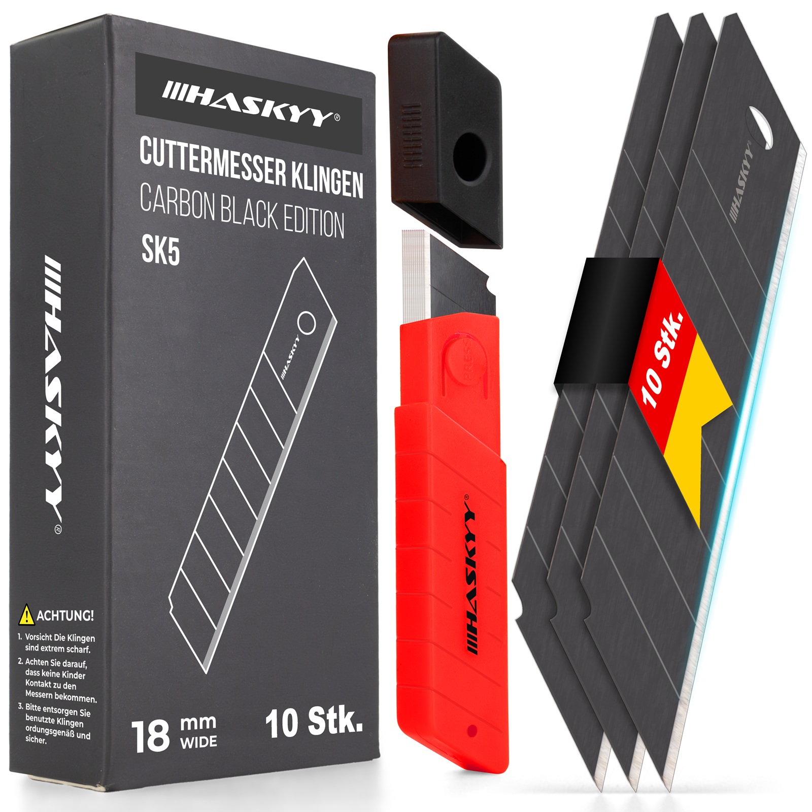 250 Klingen für Cutter-Messer in 25x 10er Boxen